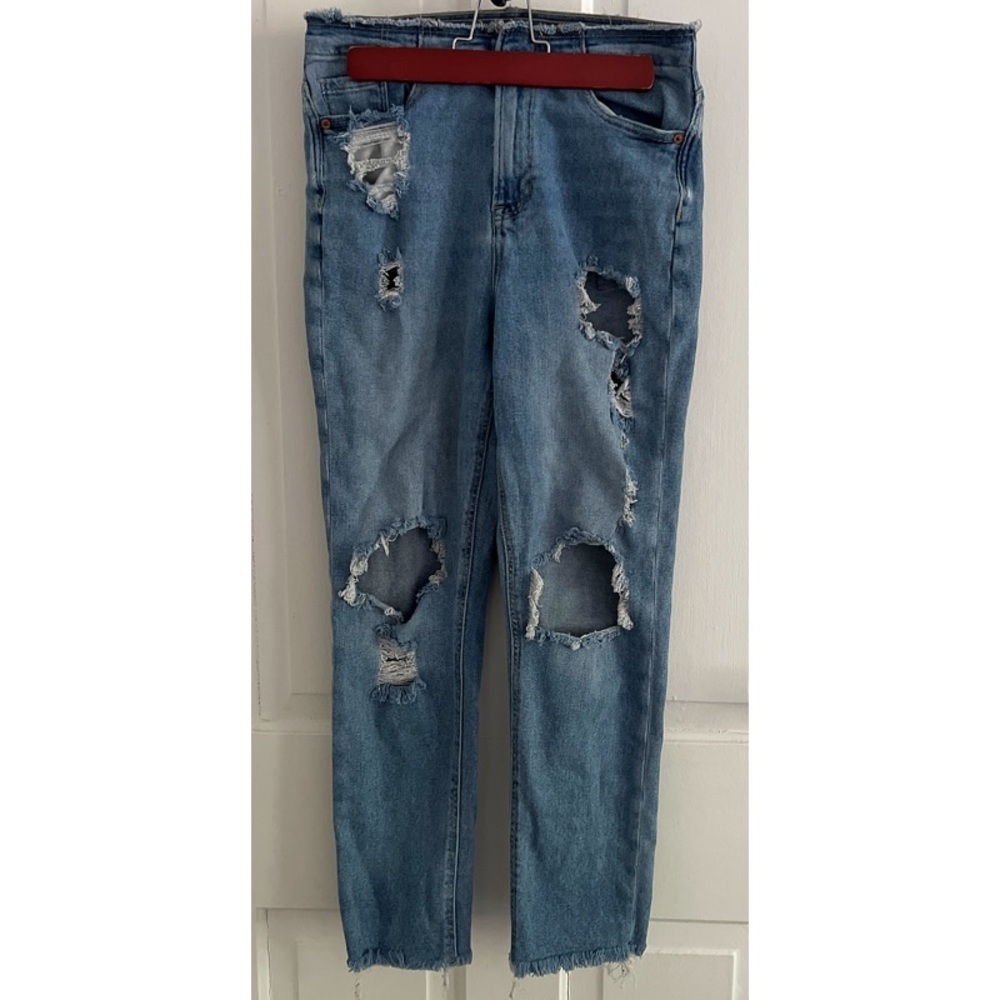 Distressed Mom Jeans